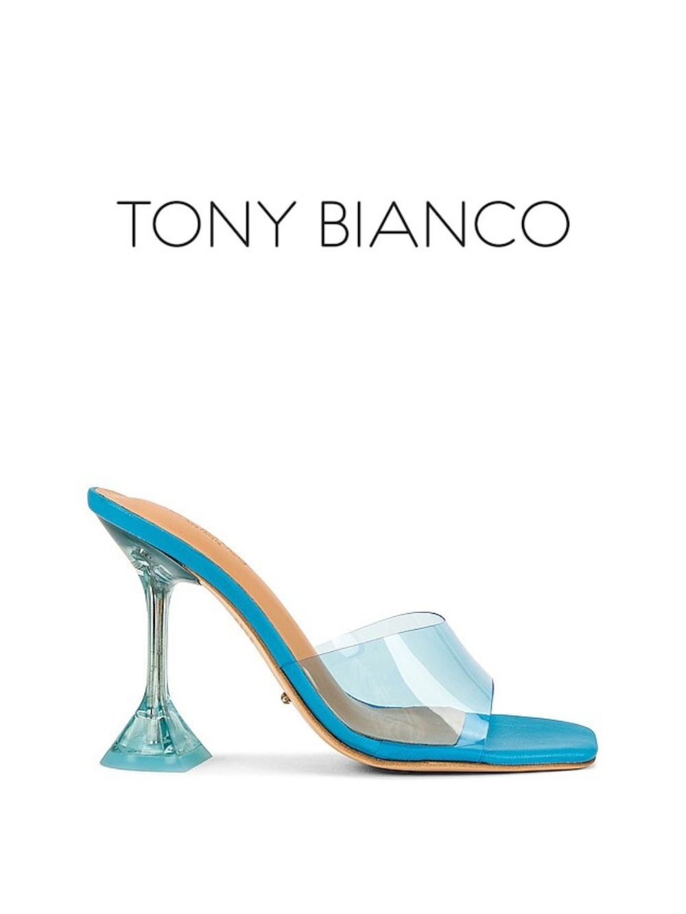 Tony Bianco Shoes - Serrin Blue Vinylite/Blue Nappa- Size 6 M - Picture 5 of 7